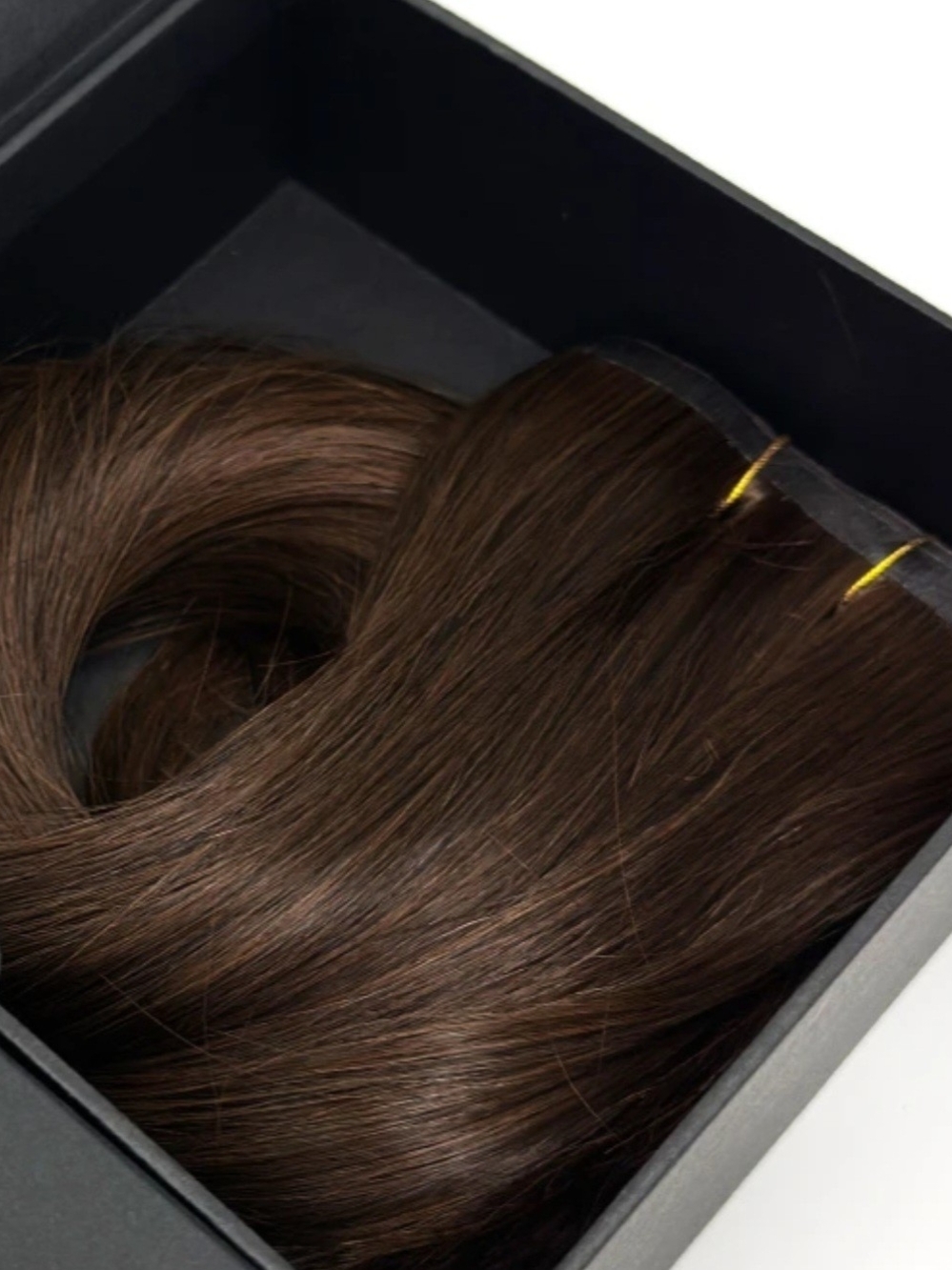 FOXY LOCKS Premium Brown Clip-In Full Head Hair Extensions - Natural Brown